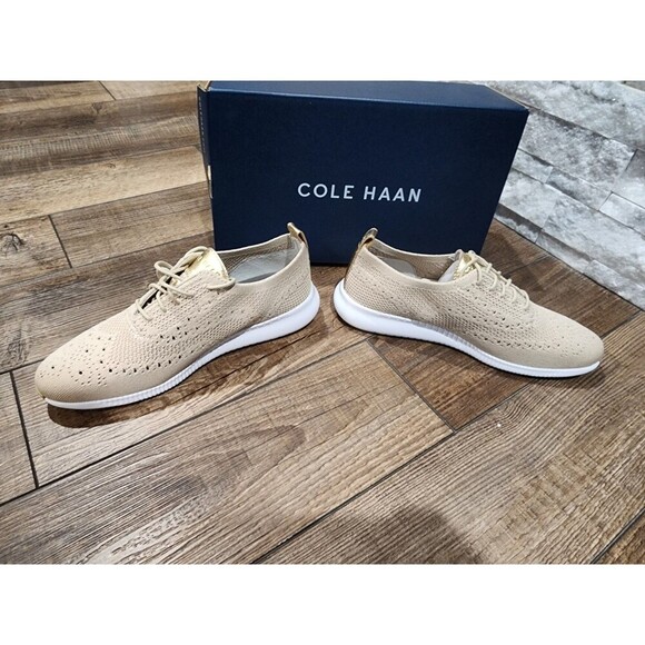 Cole Haan 2 Zerogrand Stitchlite Oxford Perforated Lace Up Womens Rye Knit Sz 10 - Picture 5 of 8